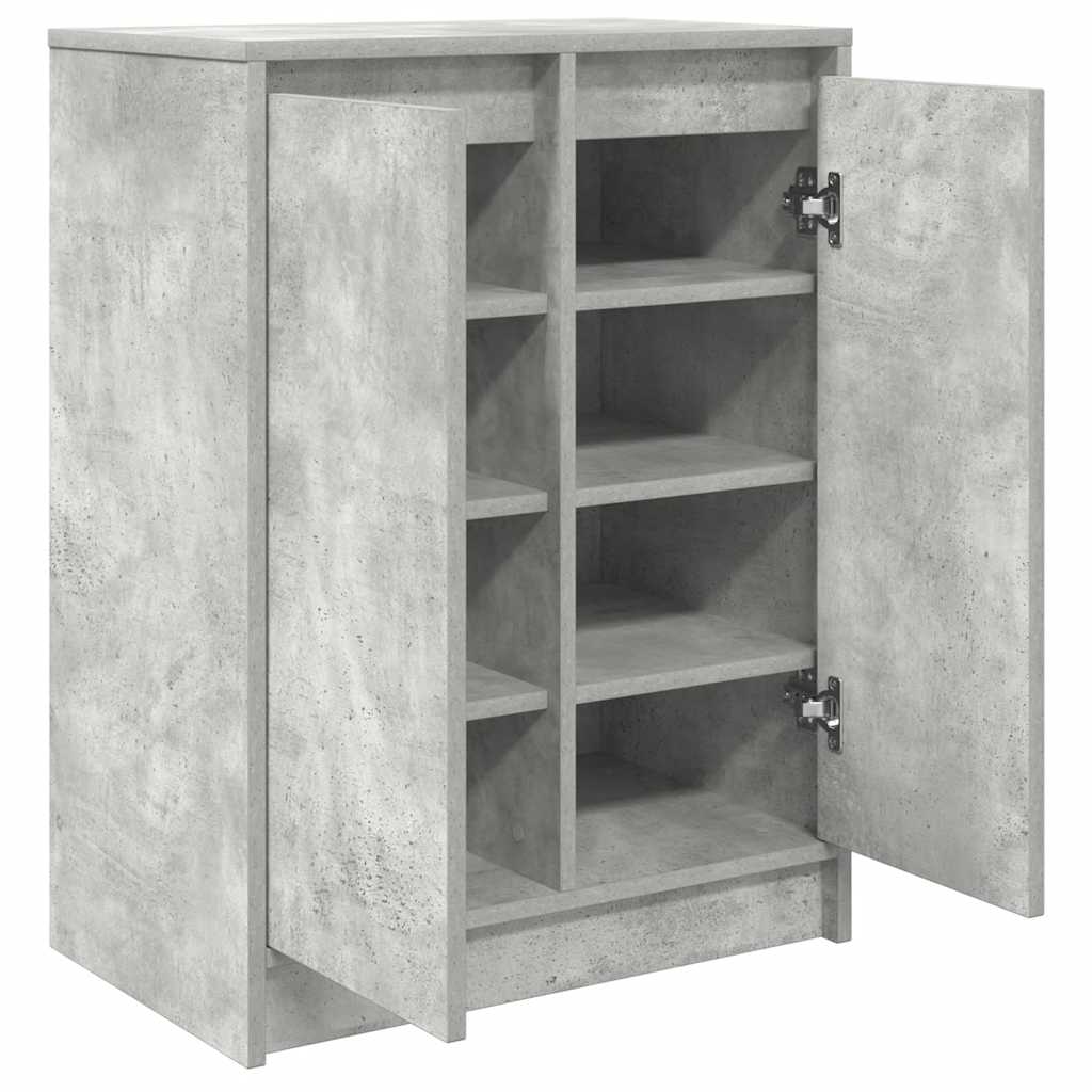 skoskab 57x34x76 cm konstrueret træ betongrå