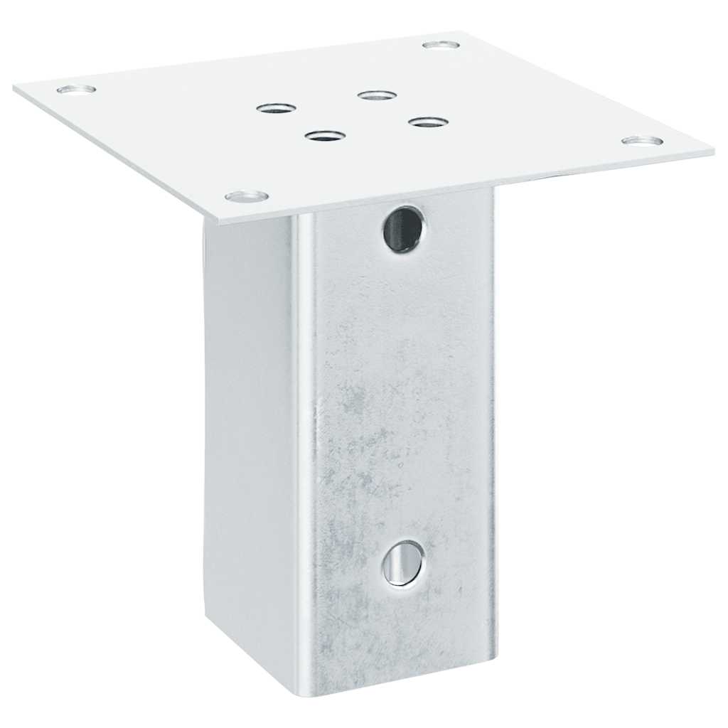 stolpefødder firkantet 12 stk. 71x71 mm galvaniseret stål