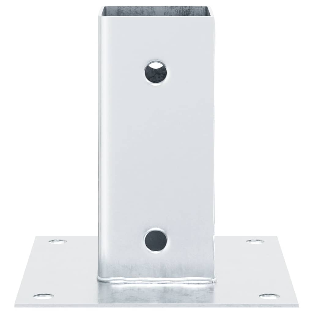 stolpefødder firkantet 12 stk. 71x71 mm galvaniseret stål