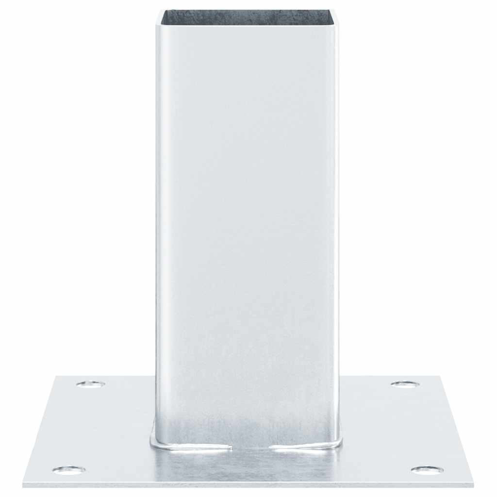 stolpefødder firkantet 12 stk. 71x71 mm galvaniseret stål