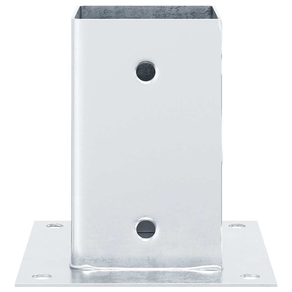 stolpefødder firkantet 12 stk. 81x81 mm galvaniseret stål