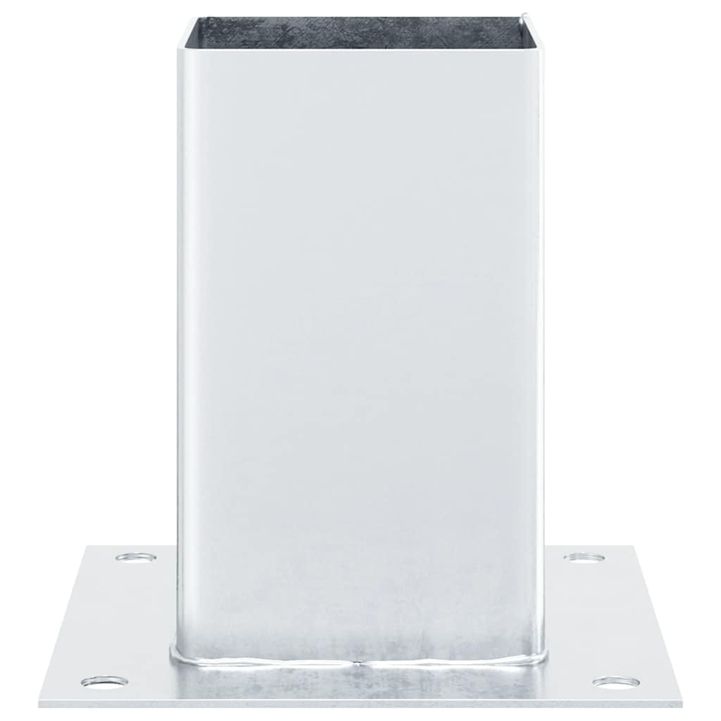 stolpefødder firkantet 12 stk. 81x81 mm galvaniseret stål