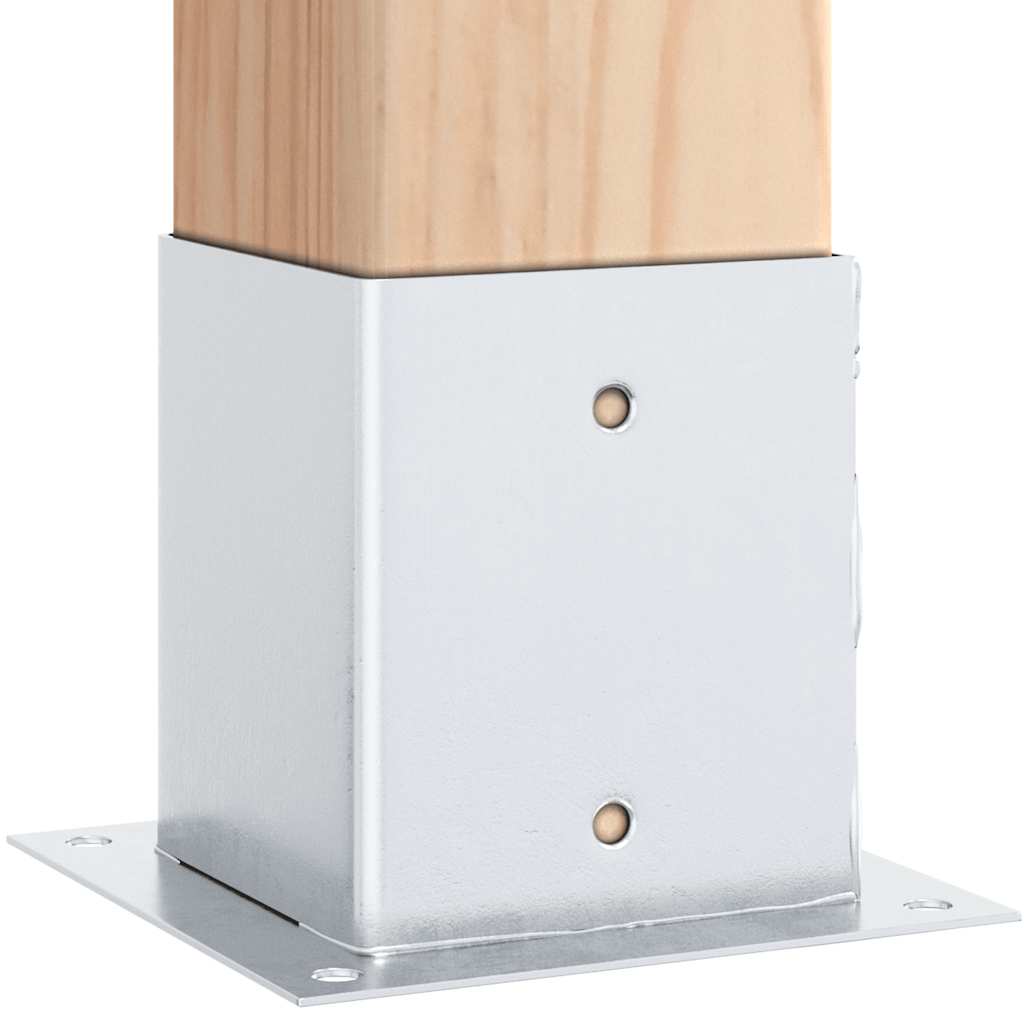 stolpefødder firkantet 12 stk. 101x101 mm galvaniseret stål