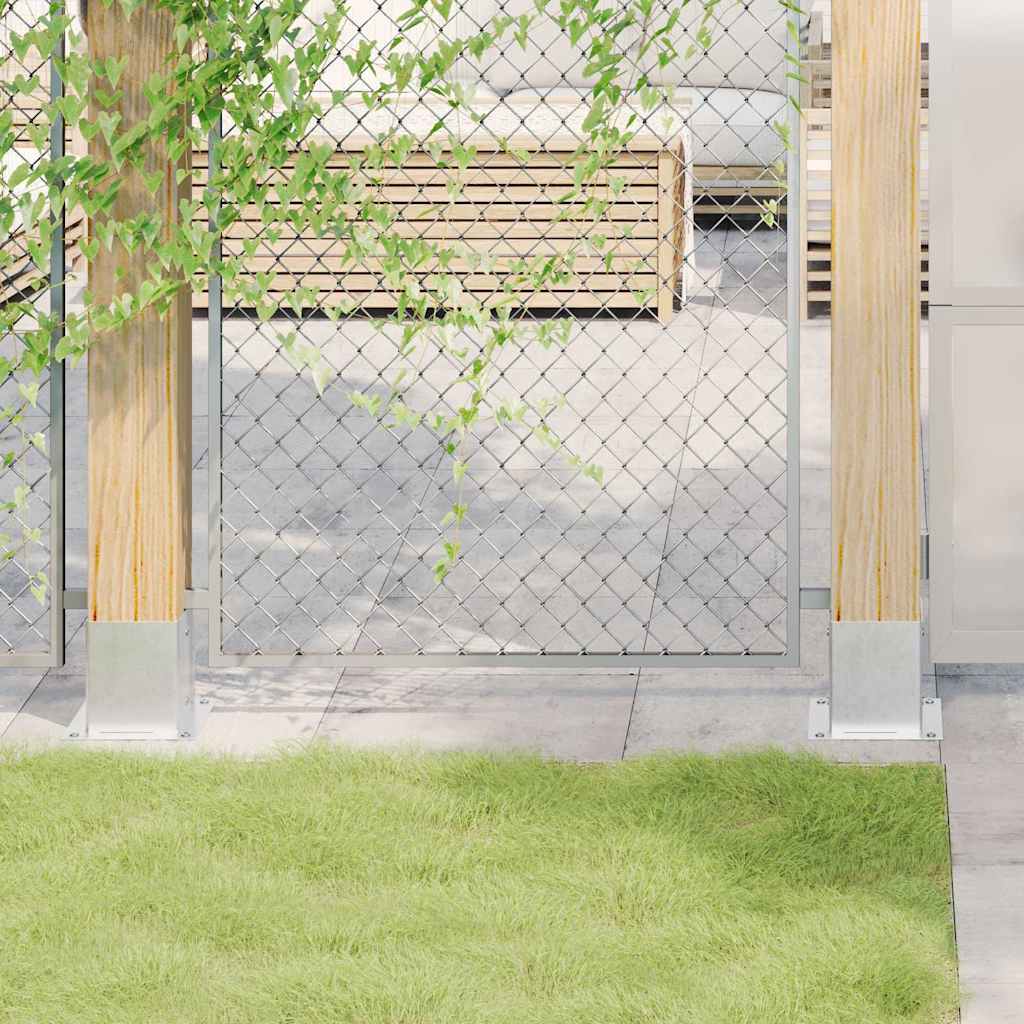 stolpefødder firkantet 12 stk. 101x101 mm galvaniseret stål