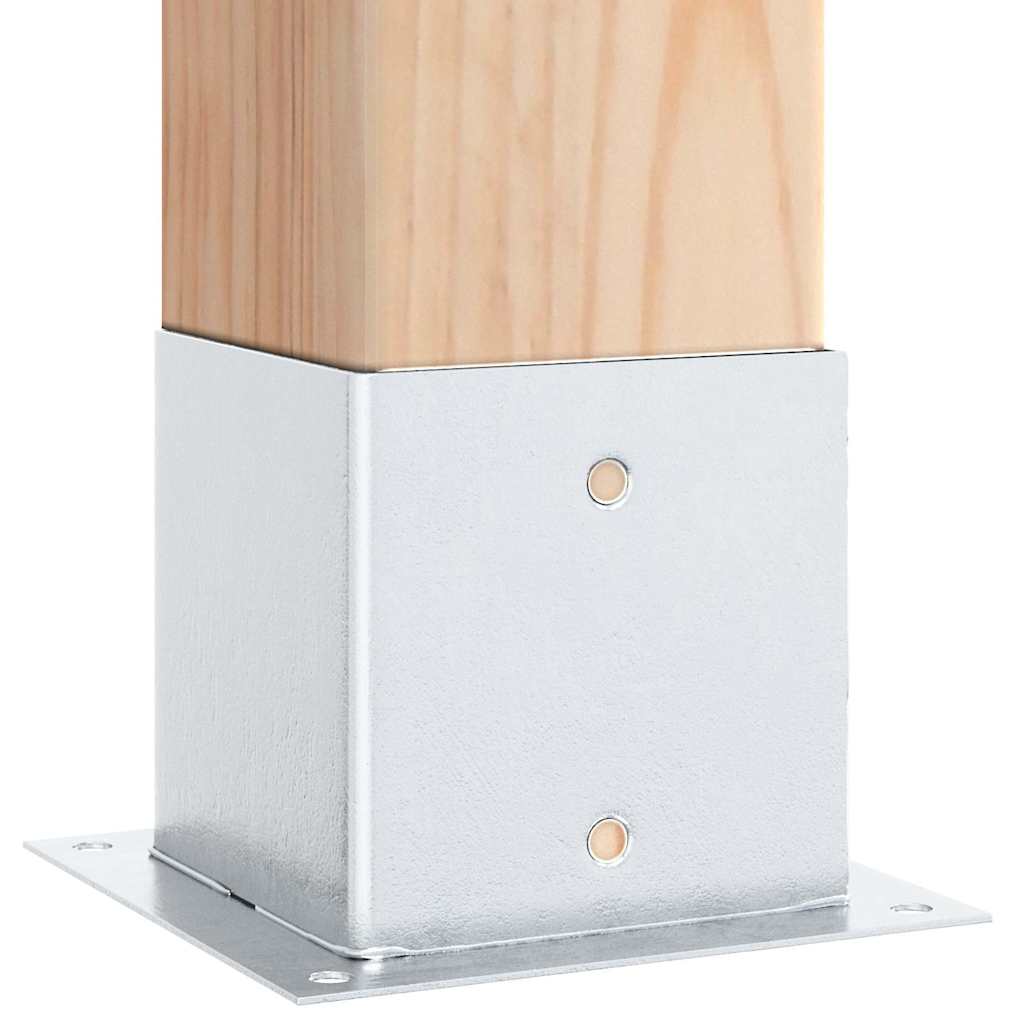 stolpefødder firkantet 12 stk. 141x141 mm galvaniseret stål