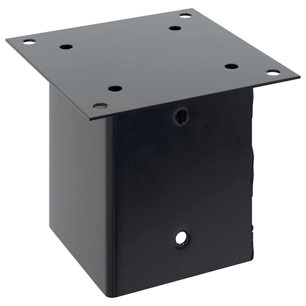 stolpefødder firkantet 12 stk. 101x101 mm pulverlakeret stål