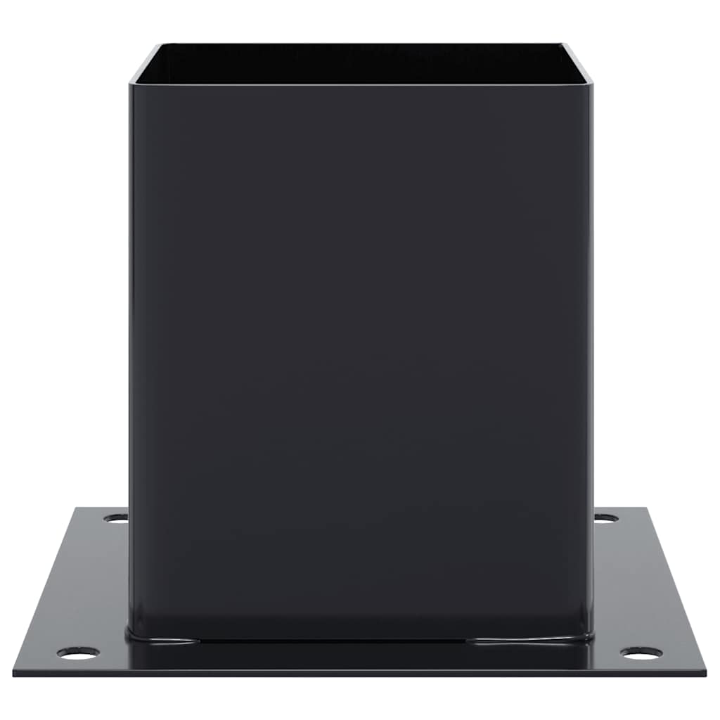 stolpefødder firkantet 12 stk. 101x101 mm pulverlakeret stål