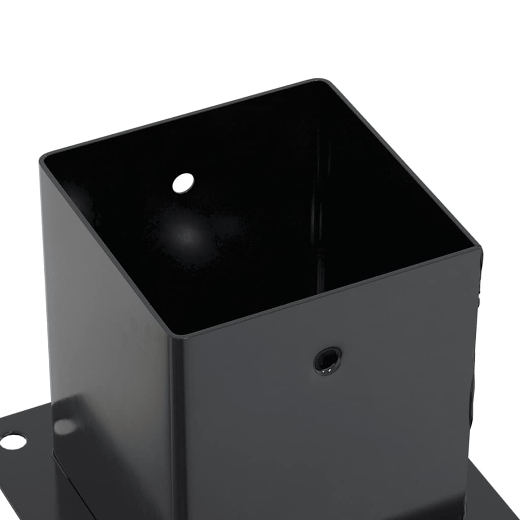 stolpefødder firkantet 12 stk. 101x101 mm pulverlakeret stål