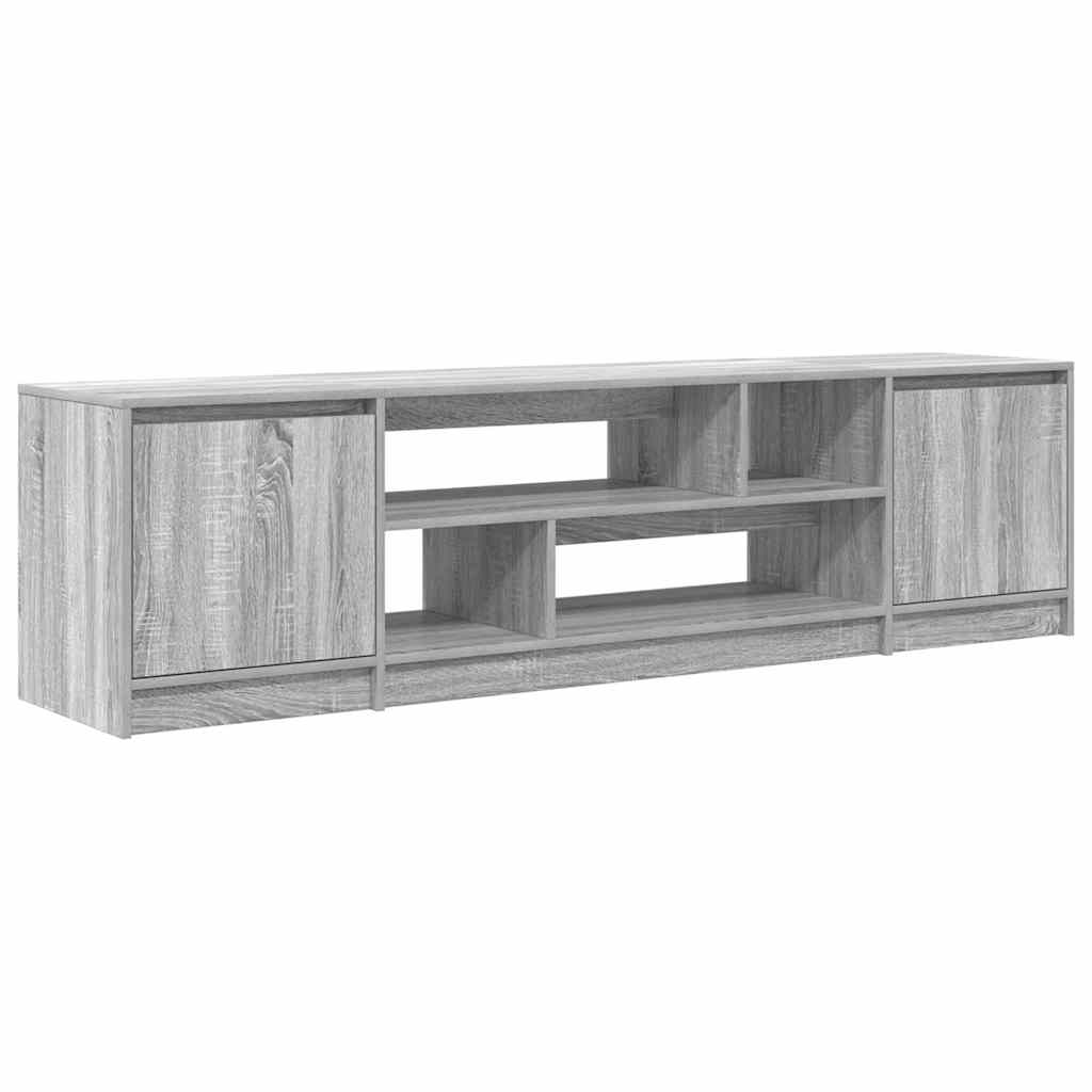 tv-skab 188,5x41x50 cm konstrueret træ grå sonoma-eg