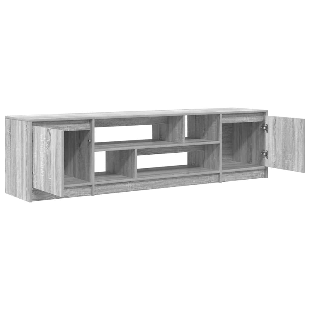 tv-skab 188,5x41x50 cm konstrueret træ grå sonoma-eg