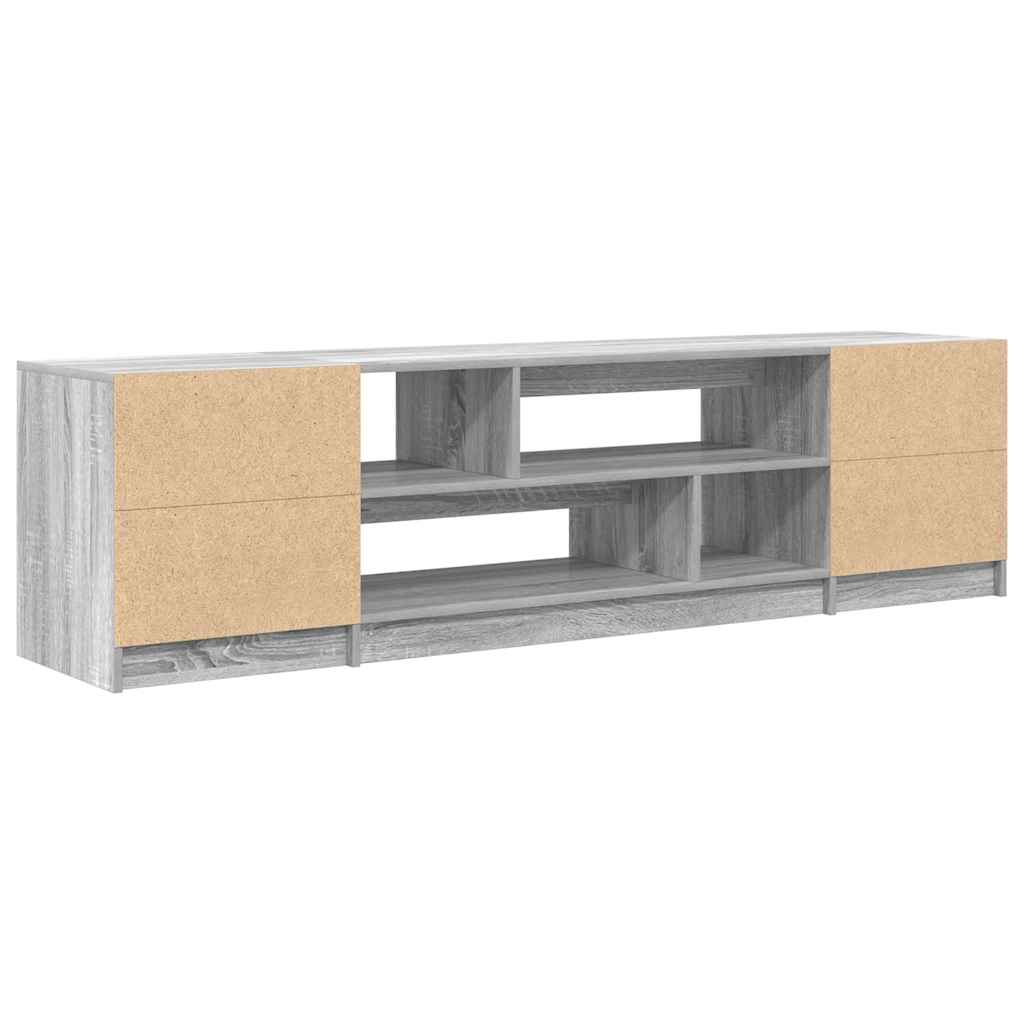 tv-skab 188,5x41x50 cm konstrueret træ grå sonoma-eg