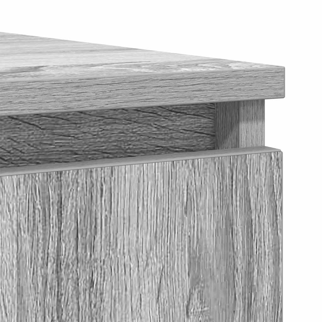 skænk med skuffer 100,5x35x76 cm konstrueret træ grå sonoma-eg