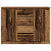 skænk med skuffer 100,5x35x76 cm konstrueret træ antikt træ