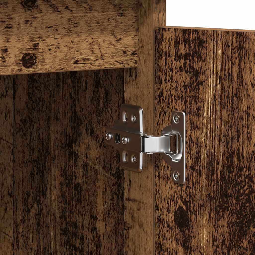 skænk med skuffer 100,5x35x76 cm konstrueret træ antikt træ