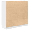 skænk med skuffer 100,5x35x98,5 cm konstrueret træ hvid