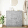 skænk med skuffer 100,5x35x98,5 cm konstrueret træ betongrå