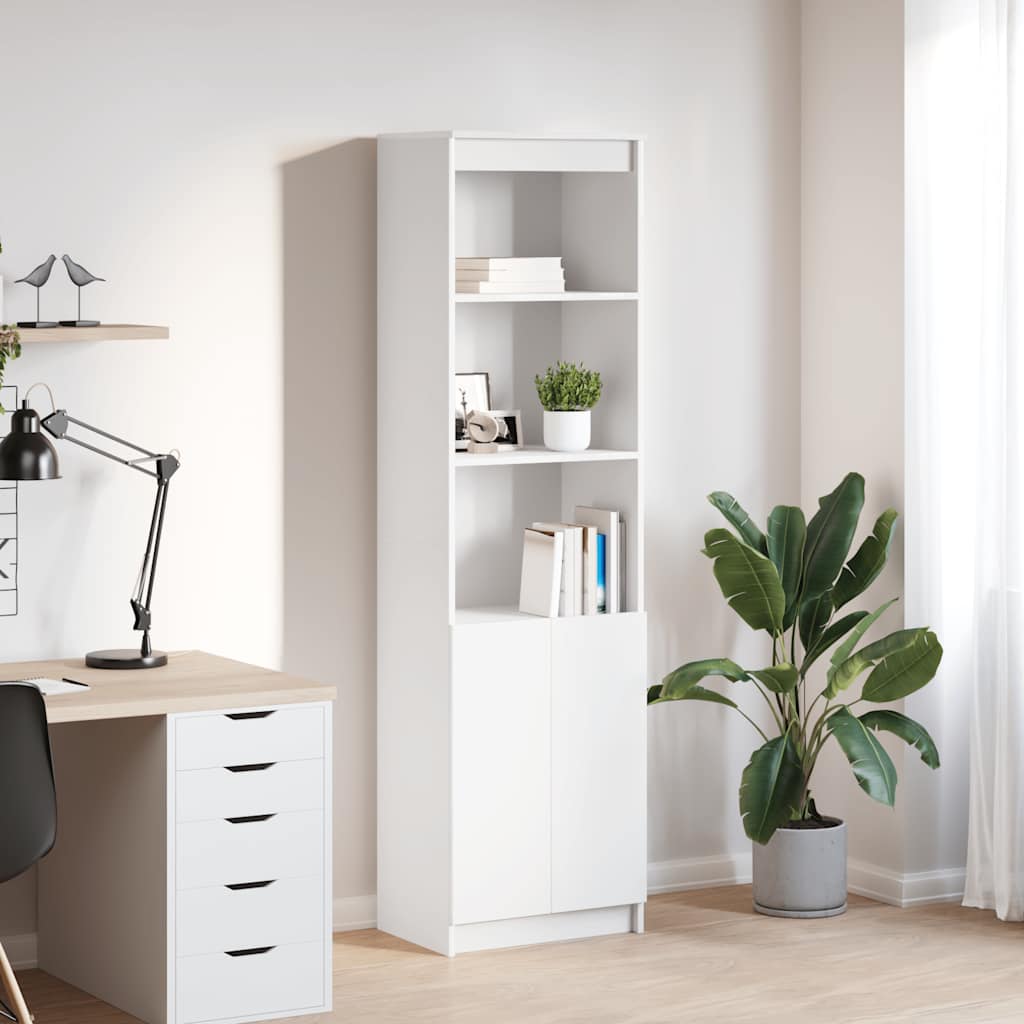 højskab 50x35x180 cm konstrueret træ hvid