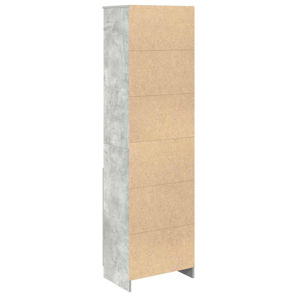 højskab 50x35x180 cm konstrueret træ betongrå