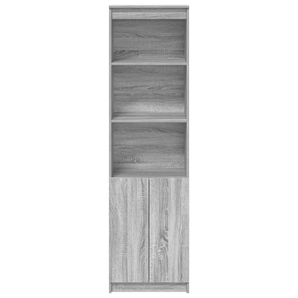 højskab 50x35x180 cm konstrueret træ grå sonoma-eg