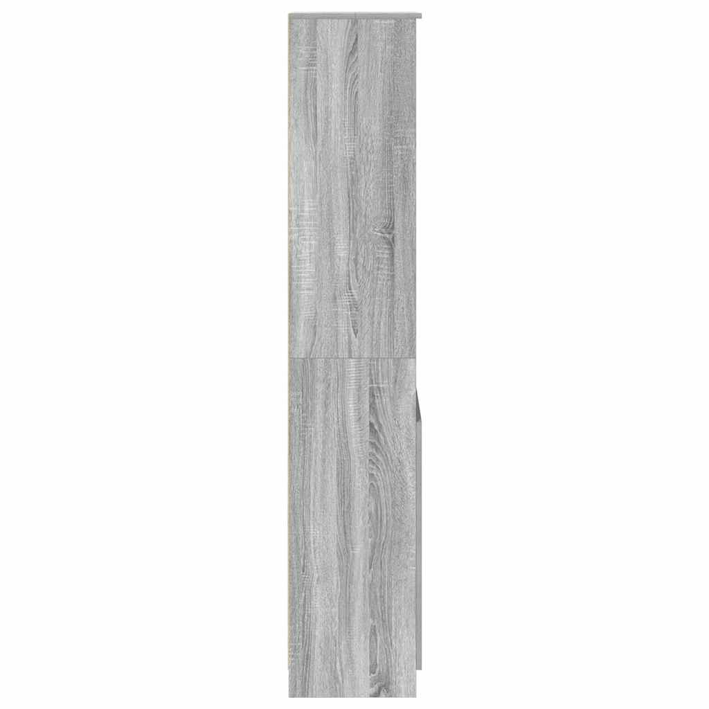 højskab 50x35x180 cm konstrueret træ grå sonoma-eg