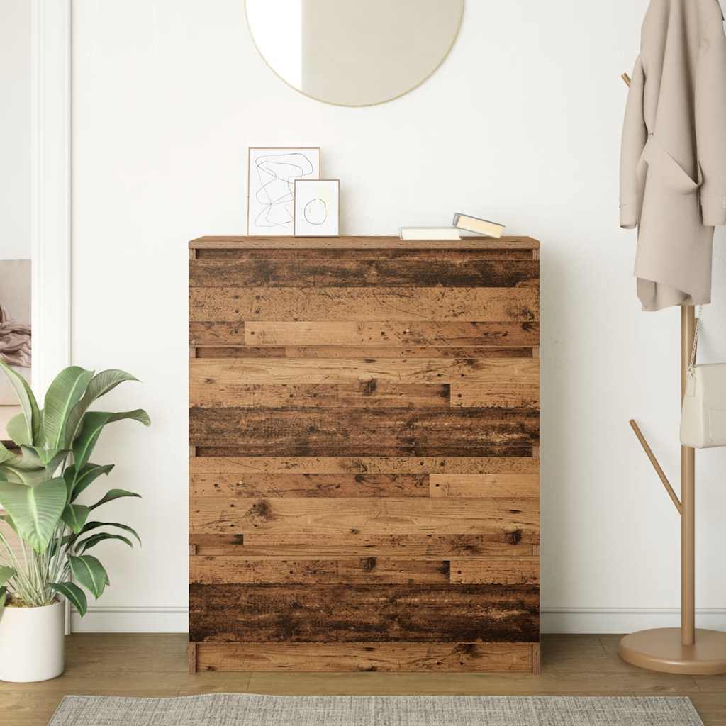 skænk 80x35x99 cm konstrueret træ antikt træ