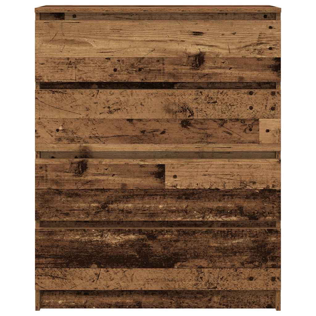 skænk 80x35x99 cm konstrueret træ antikt træ