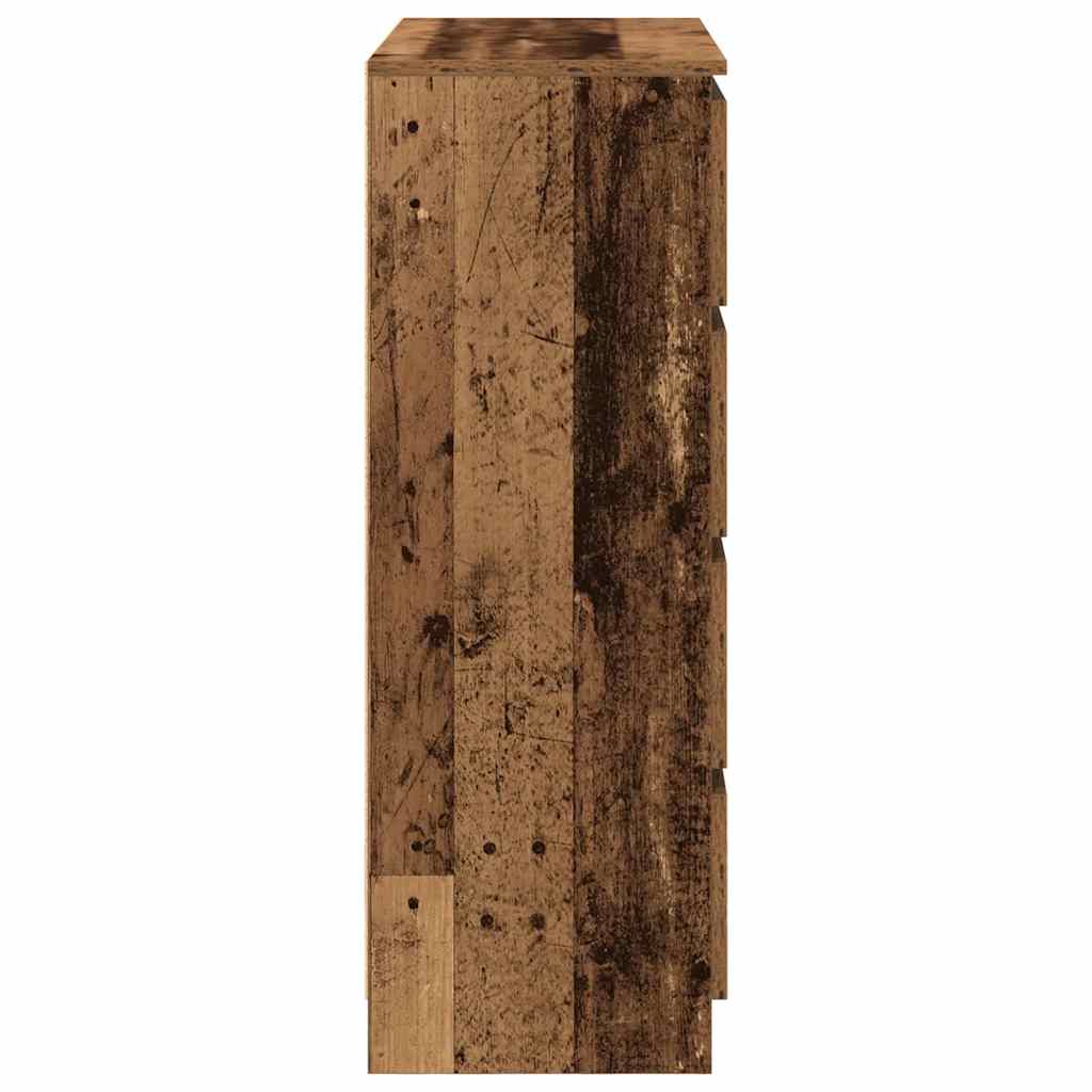 skænk 80x35x99 cm konstrueret træ antikt træ