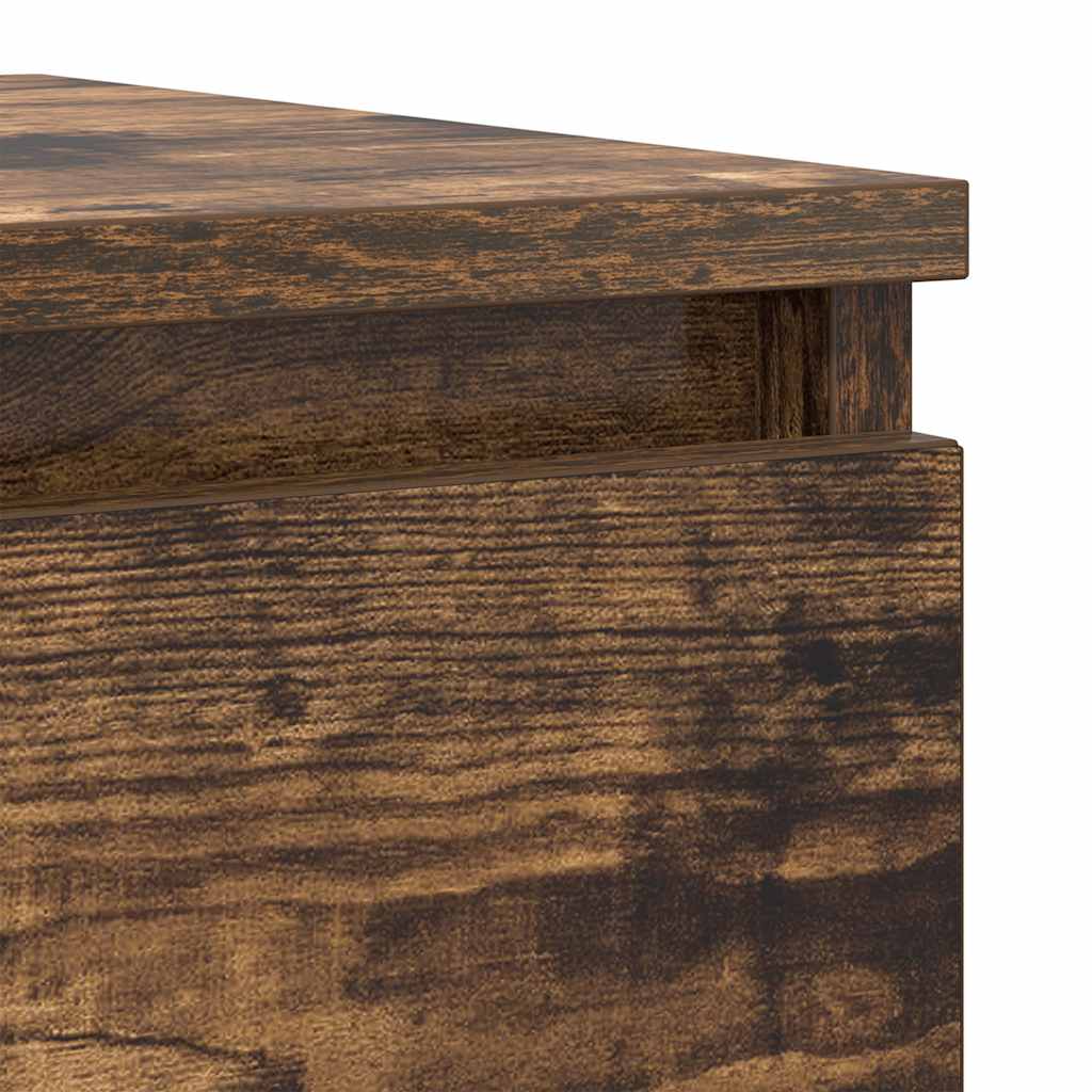 skænk 100x35x76 cm konstrueret træ røget egetræsfarve