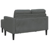 2-personers sofa med chaiselong L-formet 125 cm stof mørkegrå