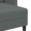 2-personers sofa med chaiselong L-formet 125 cm stof mørkegrå
