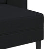 2-personers sofa med chaiselong L-formet 125 cm stof sort