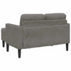2-personers sofa med chaiselong L-formet 125 cm linned lysegrå