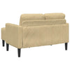 2-personers sofa med chaiselong L-formet 125 cm linned grågrøn