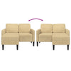 2-personers sofa med chaiselong L-formet 125 cm linned grågrøn