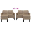 2-personers sofa med chaiselong L-formet 125 cm kunstlæder