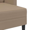 2-personers sofa med chaiselong L-formet 125 cm kunstlæder