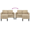 2-personers sofa med chaiselong L-formet 125 cm kunstlæder