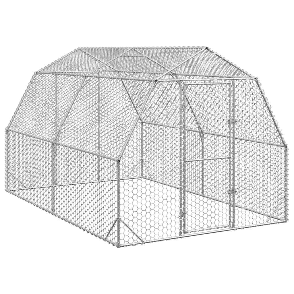 hønsegård 2,5x4x2,25 m galvaniseret stål