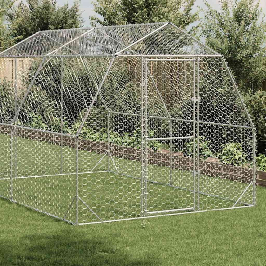 hønsegård 2,5x4x2,25 m galvaniseret stål