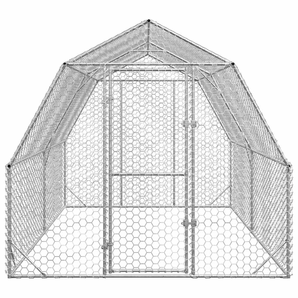 hønsegård 2,5x4x2,25 m galvaniseret stål