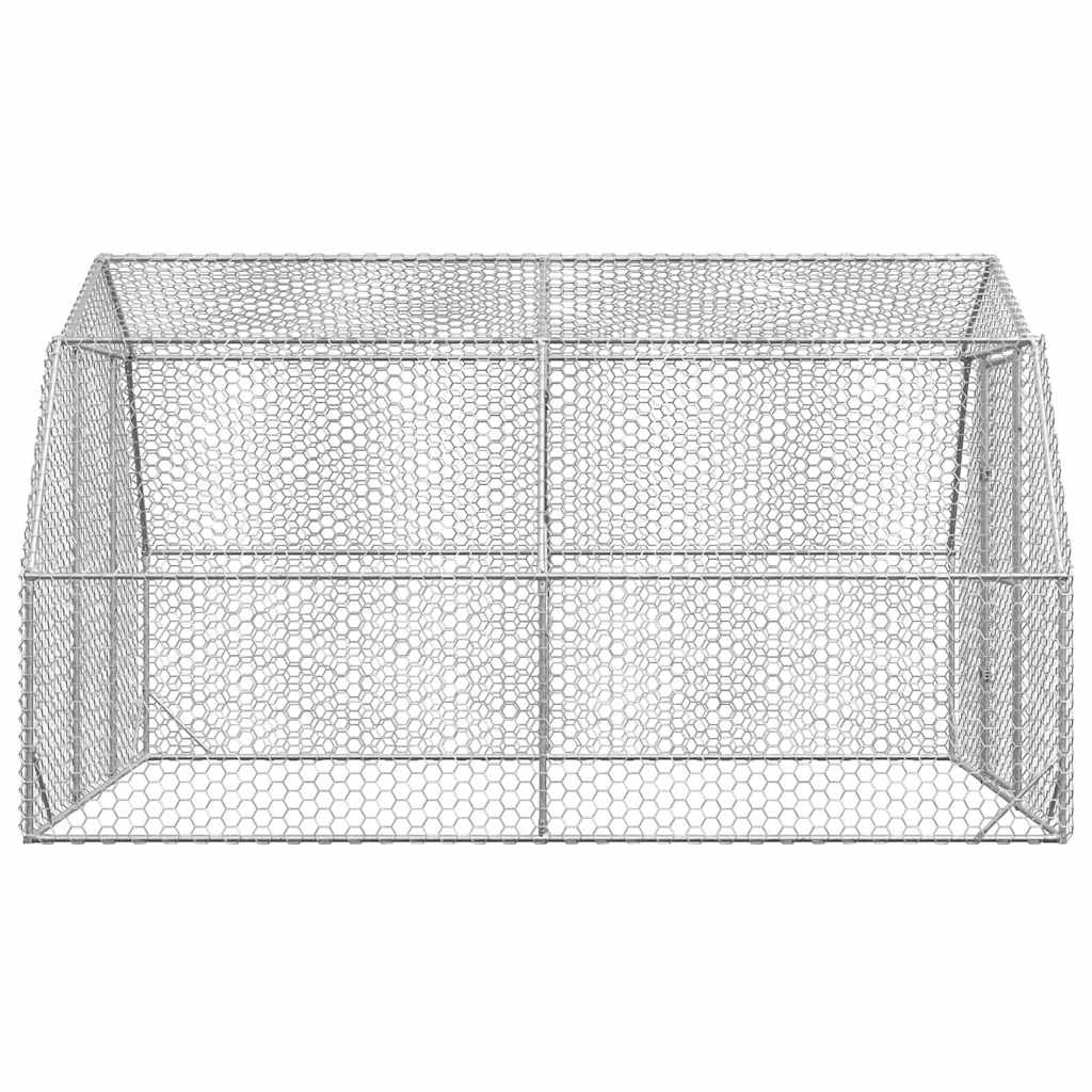 hønsegård 2,5x4x2,25 m galvaniseret stål