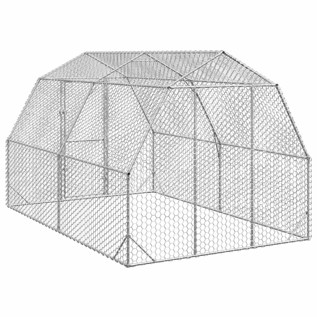 hønsegård 2,5x4x2,25 m galvaniseret stål