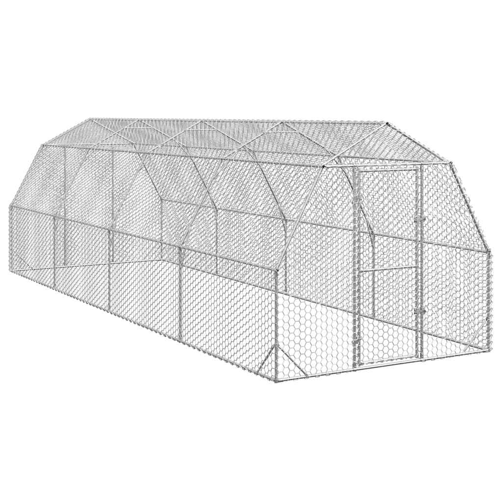 hønsegård 2,5x8x2,25 m galvaniseret stål