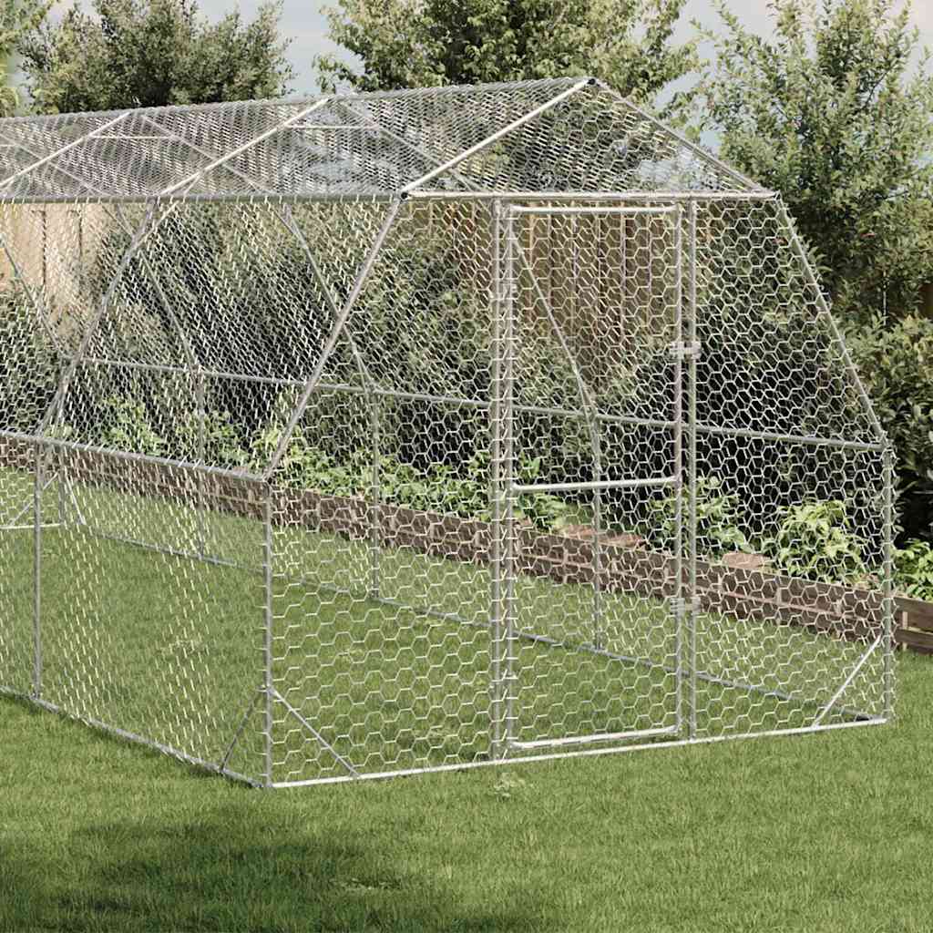 hønsegård 2,5x8x2,25 m galvaniseret stål