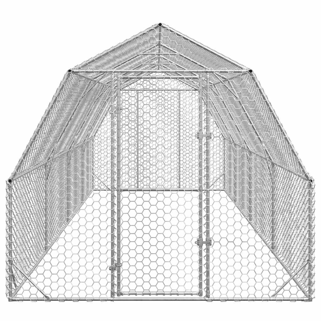 hønsegård 2,5x8x2,25 m galvaniseret stål