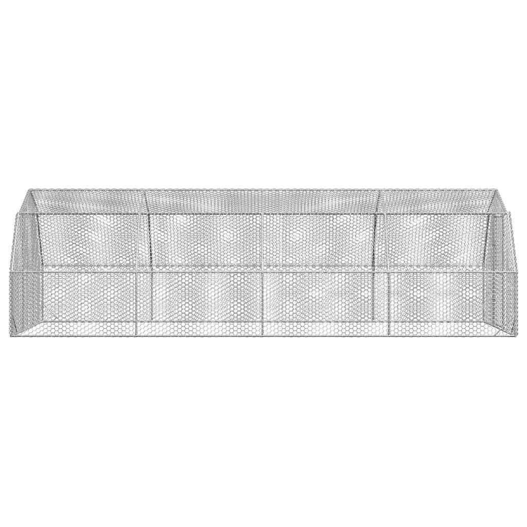 hønsegård 2,5x8x2,25 m galvaniseret stål