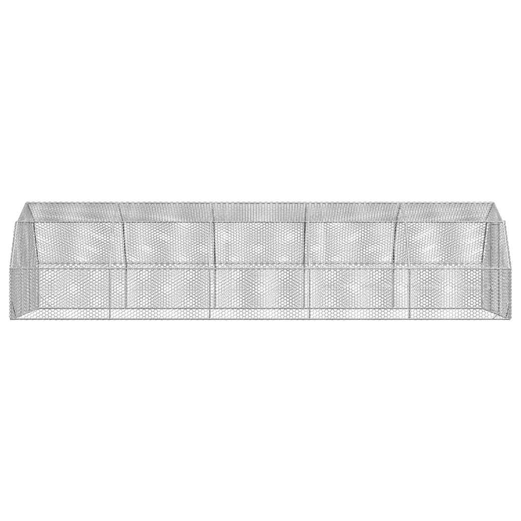 hønsegård 2,5x10x2,25 m galvaniseret stål