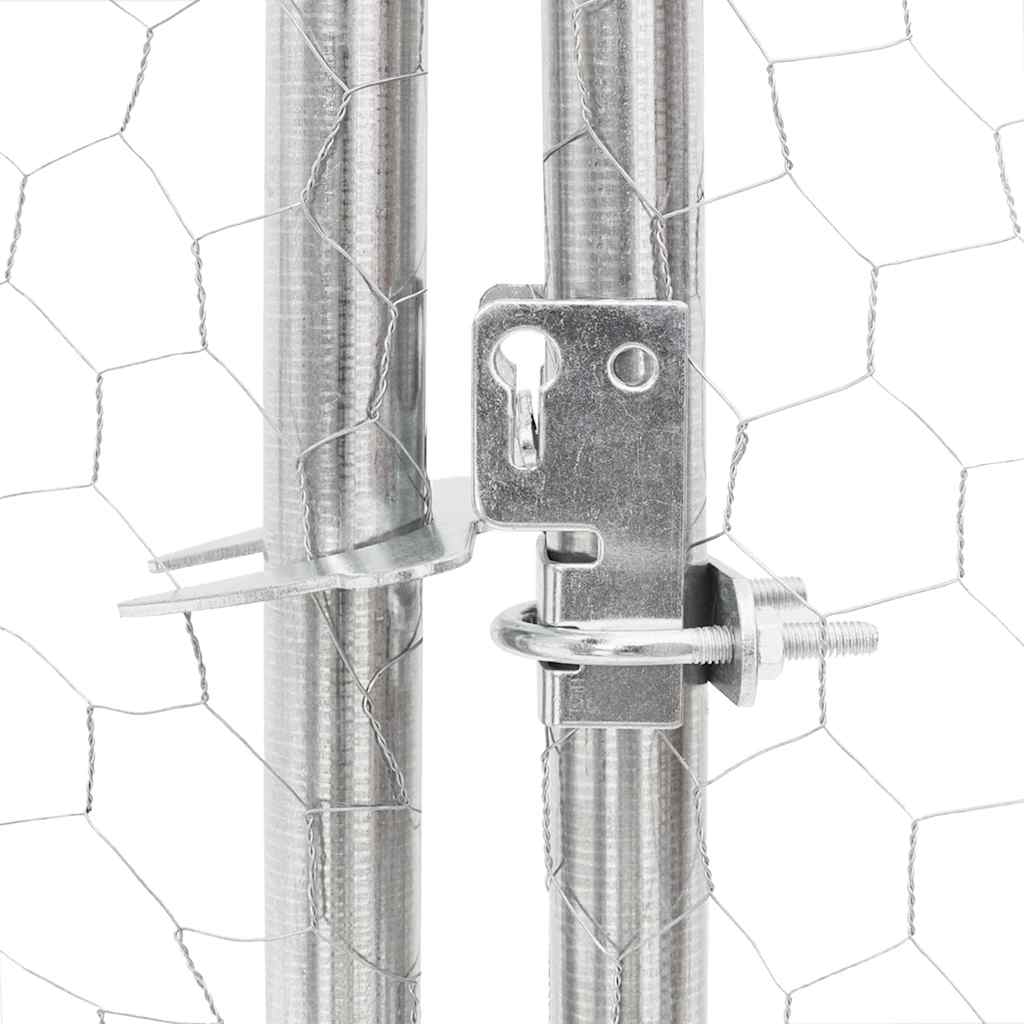 hønsegård 2,5x10x2,25 m galvaniseret stål