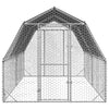 hønsegård med tag 2,5x4x2,25 m galvaniseret stål