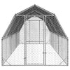 hønsegård med tag 2,5x6x2,25 m galvaniseret stål